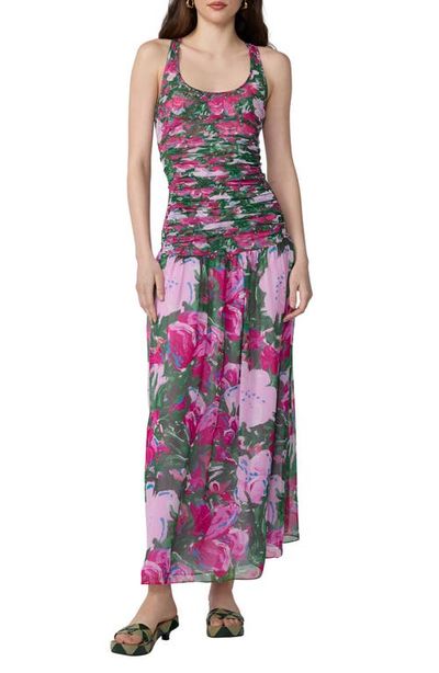 Diane von Furstenberg Diane von Furstenberg Lorna Floral Ruched Midi Dress