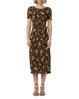 knee length dresses for ladies Abigail Silk Jersey Midi Wrap Dress – Diane von Furstenberg HongKong main image 1