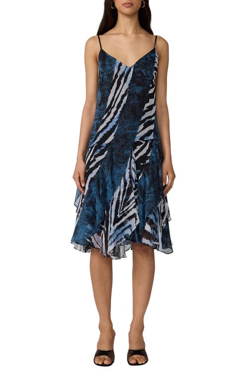 Diane von Furstenberg Diane von Furstenberg Rafferty Mixed Print Silk Chiffon Dress