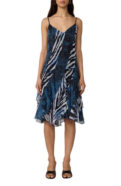 Diane von Furstenberg Diane von Furstenberg Rafferty Mixed Print Silk Chiffon Dress