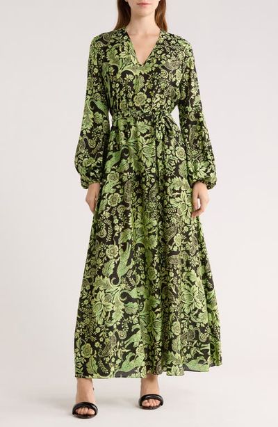 Diane von Furstenberg Diane von Furstenberg Sal Floral Tie Waist Maxi Dress