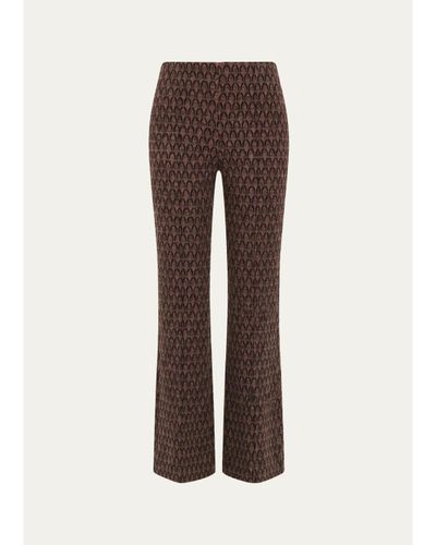 Diane von Furstenberg Leonor Viscose Knit Jacquard Trousers