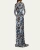 Diane von Furstenberg Sasha Animal-Print Plunging Jersey Maxi Dress - 3