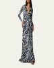 Diane von Furstenberg Sasha Animal-Print Plunging Jersey Maxi Dress - 4