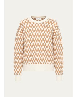 Diane von Furstenberg Volto Zigzag Merino Wool-Cashmere Sweater