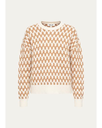 Diane von Furstenberg Volto Zigzag Merino Wool-Cashmere Sweater