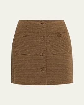 Diane von Furstenberg Waverly Houndstooth Knit Mini Skirt