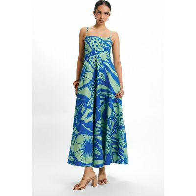 DIARRABLU DIARRABLU Tima Mint Oria Cotton Midi Dress 