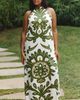 DIARRABLU Halter Neck Printed Maxi Dress - 7