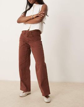 Dickies Dickies river ranch western double knee canvas pants in cappuccino brown