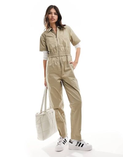 Dickies Dickies Vale coverall jumpsuit in khaki-Green