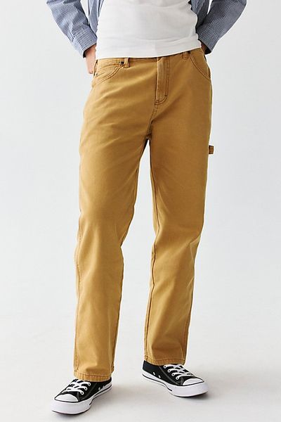 Dickies Dickies Worn In Relaxed Canvas Carpenter Pants in Light Brown, Men's at Urban Outfitters