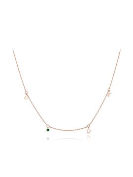 DIDIER DUBOT 14K Gold Tsavorite Ruby Necklace (JDRNR3S15TG)