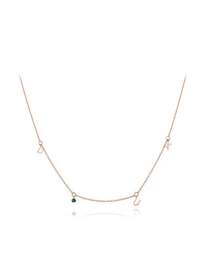 DIDIER DUBOT 14K Gold Tsavorite Ruby Necklace (JDRNR3S15TG)