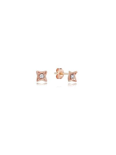 DIDIER DUBOT 14K Rose Gold Cubic Zirconia Earrings (JDRER3F81ZC)