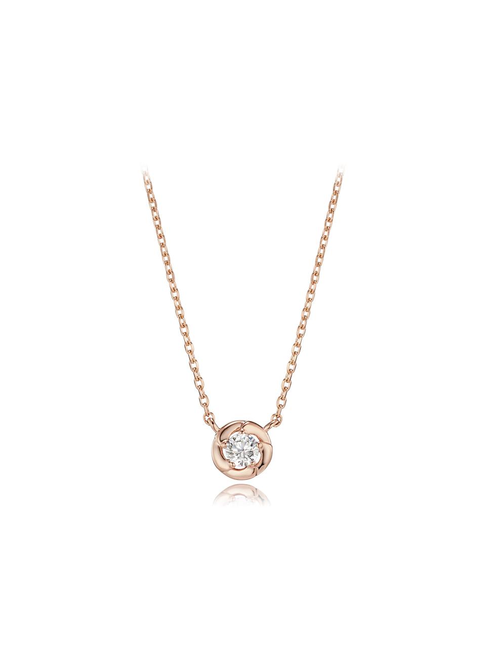 DIDIER DUBOT 14K Rose Gold Cubic Zirconia Necklace (JDRNRYS92ZC)