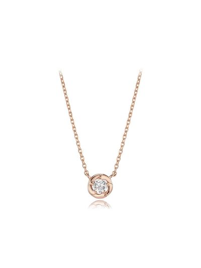 DIDIER DUBOT 14K Rose Gold Cubic Zirconia Necklace (JDRNRYS92ZC)