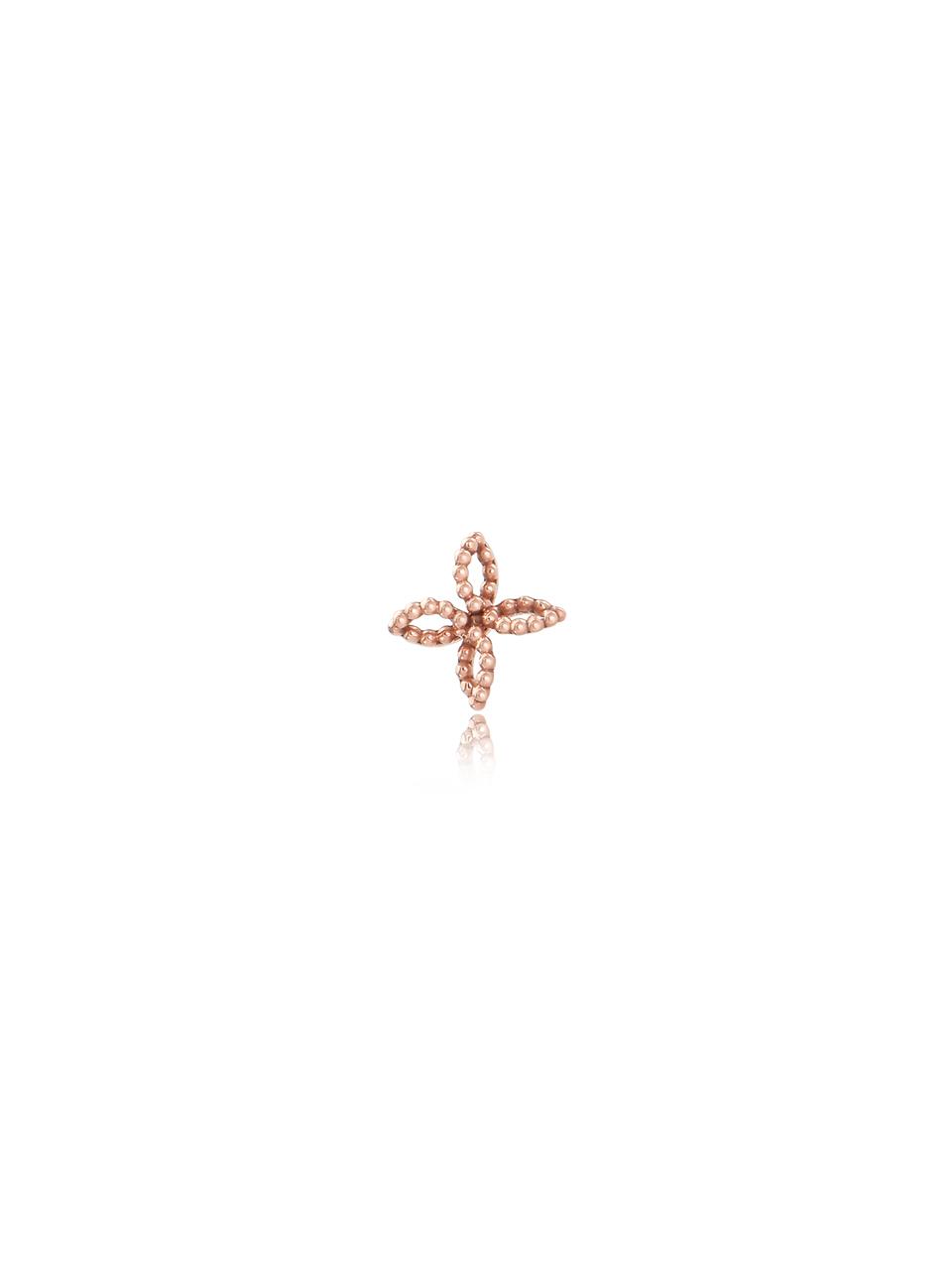 DIDIER DUBOT 14K Rose Gold Poppy Design Earrings (JDDERPF12XX)