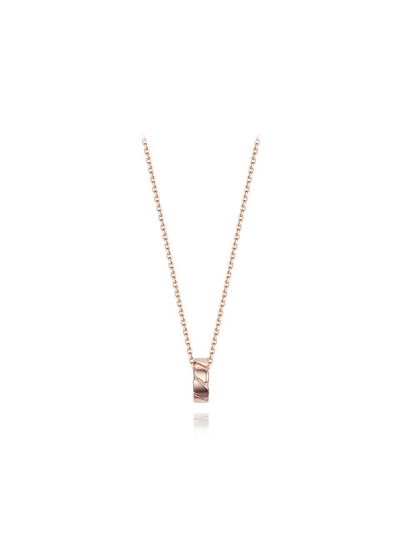 DIDIER DUBOT 14K Rose Gold Topaz Pattern Necklace (JDSNR3F04XX)