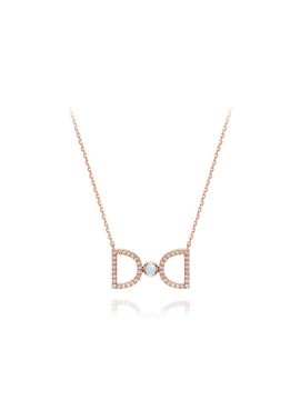 DIDIER DUBOT Birthstone Aquamarine Versatile Glass Necklace (JDRNRPS123L)