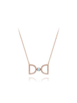 DIDIER DUBOT Birthstone Glass Round De Bon DD Necklace (JDRNRPS12AL)