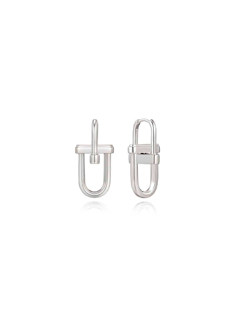 DIDIER DUBOT DualDD Silver Sculptural Earrings (JDRET3S41XX)