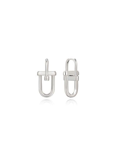 DIDIER DUBOT DualDD Silver Sculptural Earrings (JDRET3S41XX)
