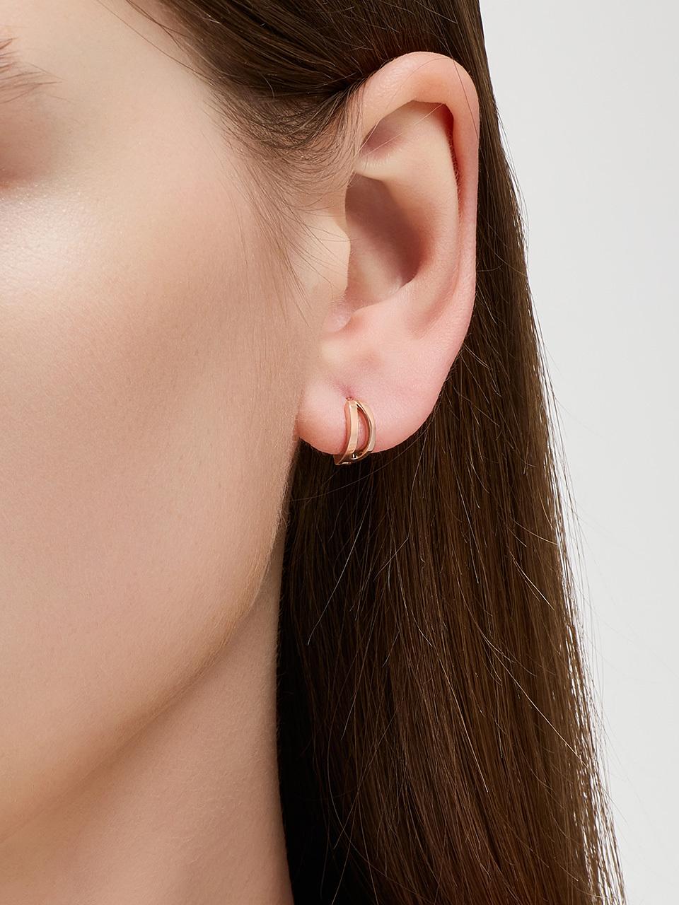 DIDIER DUBOT Miss Two Gold Earrings (JDRER5S46XX)