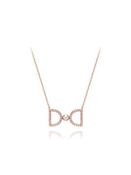 DIDIER DUBOT Pearl Cubic Zirconia 14K Rose Gold Necklace (JDRNRPS126W)