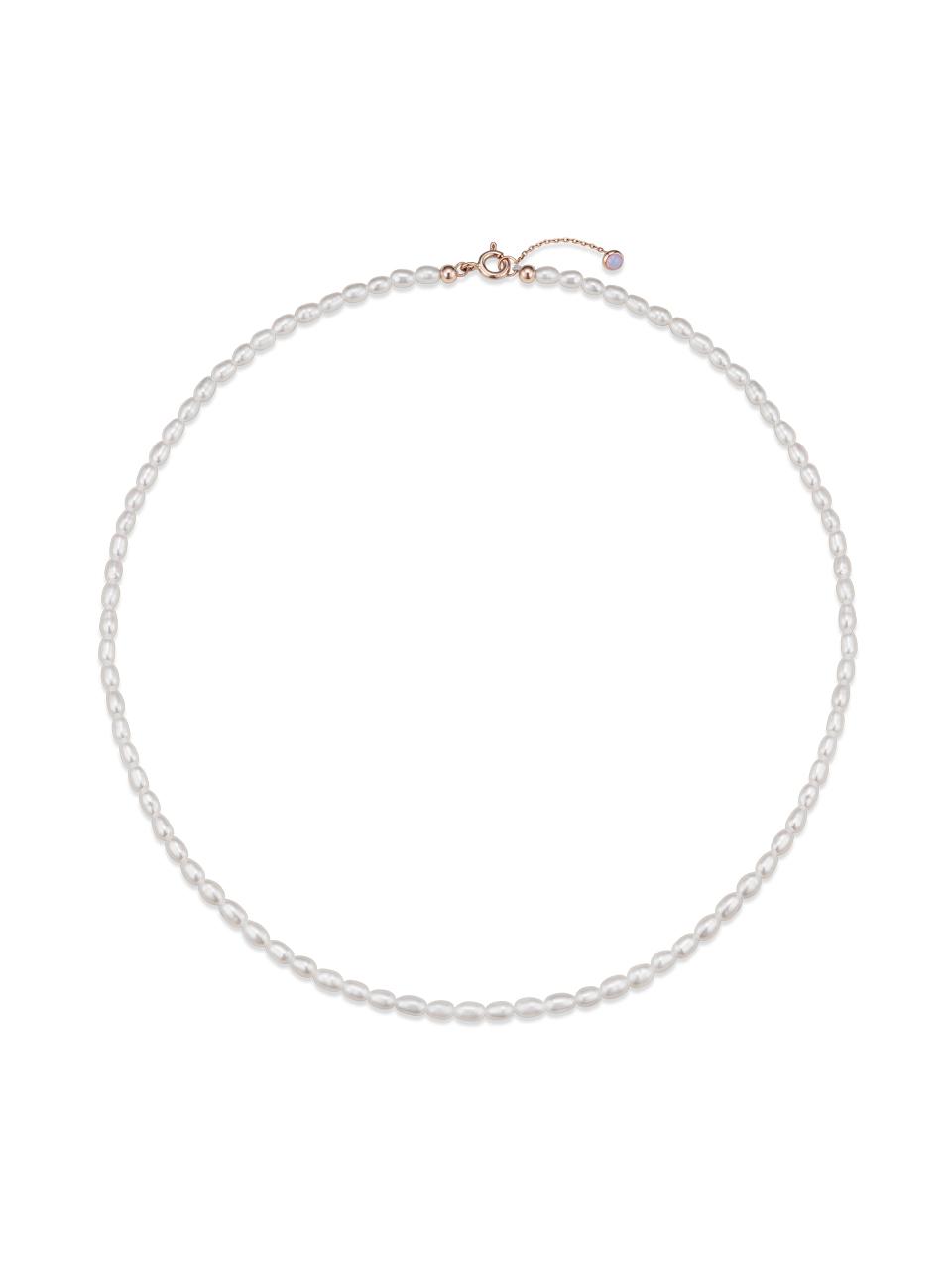 DIDIER DUBOT Pearl Gold Adjustable Classic Necklace (JDDNRXF346W)