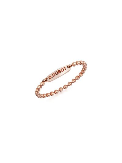 DIDIER DUBOT Rose Gold Glass Stone Ring (JDRRRUS20XX)