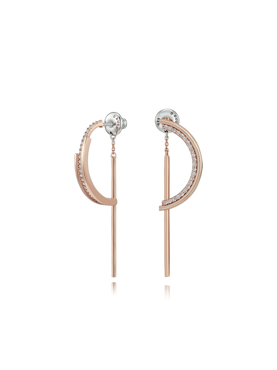 DIDIER DUBOT Signature D Three-Dimensional Silver Earrings (JDREP3F01ZC)