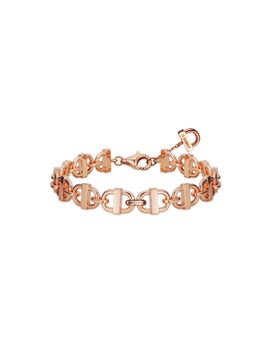 DIDIER DUBOT Silver Rose Gold Plated DualDD Bracelet (JDRBPVF21XX)