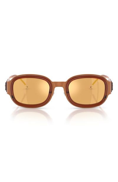 DIESEL® DIESEL® 49mm Small Mirrored Square Sunglasses