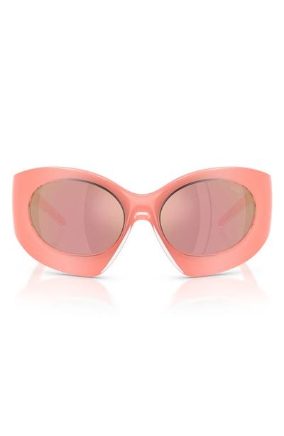 DIESEL® DIESEL® 56mm Mirrored Cat Eye Sunglasses