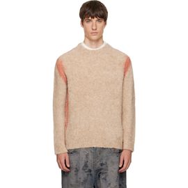 Diesel Diesel Beige Alpaca-Blend Spray-Dyed Seams Sweater