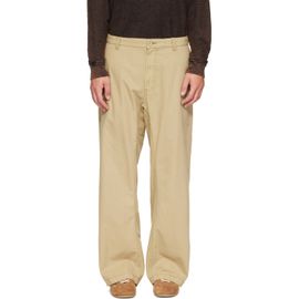 Diesel Diesel Beige Cotton Ripstop Side Buckles Trousers