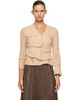 Diesel Diesel Beige Cropped Wrinkled Boiled Knit Cardigan - 1