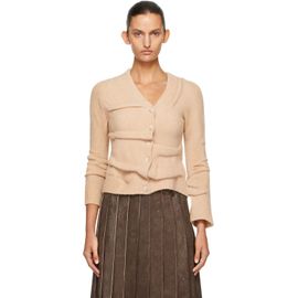 Diesel Diesel Beige Cropped Wrinkled Boiled Knit Cardigan