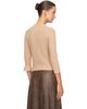 Diesel Diesel Beige Cropped Wrinkled Boiled Knit Cardigan - 3