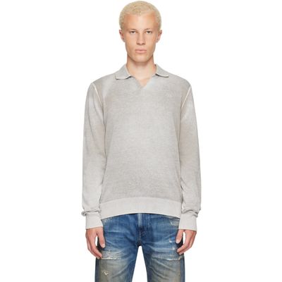 Diesel Diesel Beige Faded Reverse Print Polo