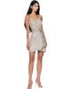 Diesel Diesel Beige Stretch Jersey & Metallic Finish Minidress - 4