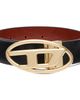 Diesel Diesel Black 3.9cm Leather Reversible Belt - 1