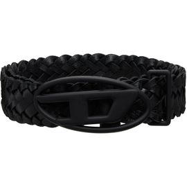 Diesel Diesel Black 4cm Braided Leather Belt