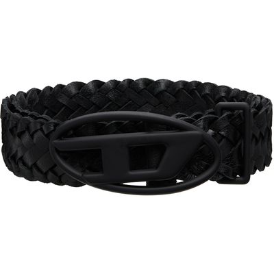 Diesel Diesel Black 4cm Braided Leather Belt