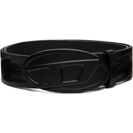 Diesel Diesel Black 4cm Waxed Leather Belt