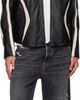 Diesel Diesel Black & Off-White L-Adam Leather Jacket - 4