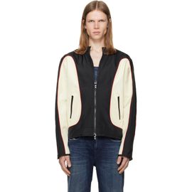 Diesel Diesel Black & Off-White Nylon Color Block & Piping Details Jacket