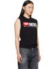 Diesel Diesel Black Chest Logo Print Tank Top - 2