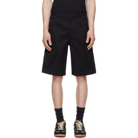 Diesel Diesel Black Cotton Stonewash Treatment Shorts